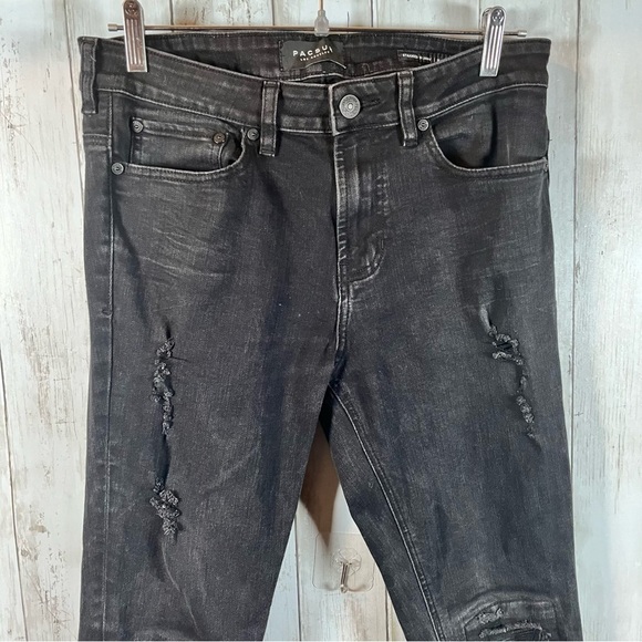 Pacson Los Angeles women’s black distressed size 31x34” jeans - Picture 4 of 12